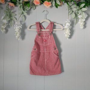 OshKosh B'gosh | Red Striped Denim Overall Skirt